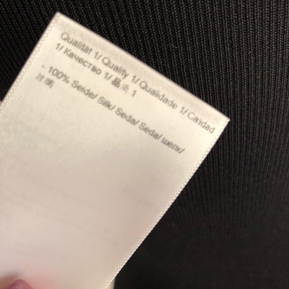 Escada black silk flutter sleeve blouse - Picture 9 of 13